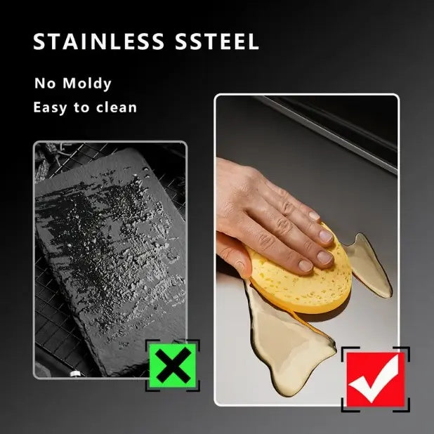 Stainless Steel Cutting Board, Non-Slip Kitchen Chopping Board, Heavy Duty Household Kitchen Gadget & Kitchen Accessory for Meal Prep