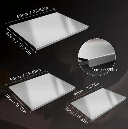 Stainless Steel Cutting Board, Non-Slip Kitchen Chopping Board, Heavy Duty Household Kitchen Gadget & Kitchen Accessory for Meal Prep